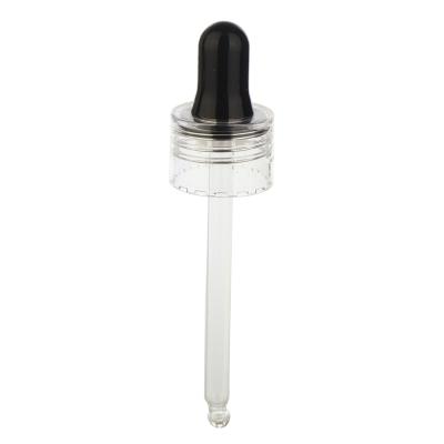 China Non Spill Glass Pipettes Calibrated Glass Medicine Dropper Fit 1 Ounce Amber Glass Bottle for sale