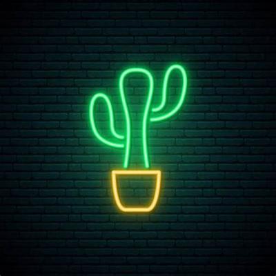 China Eco - Friendly Cactus Character Customized Personalized Decoration Led Neon Lighting Sign For Bedroom for sale