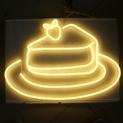 China Theme park hot sale custom LED neon sign waterproof cake shape suitable for dessert shops (can customed) for sale