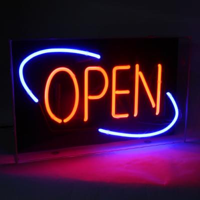 China Hot Sale Theme Park Glass OPEN Neon Sign For Opening Tips (Can Customed) for sale