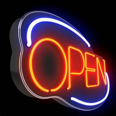 China Theme Park Bar Glass Cafe Hot Selling Custom Neon Sign OPEN Led for sale