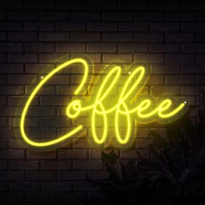 China Yellow Theme Park Cafe Led Lighting Customized Signs Cafe Custom Neon Sign for sale