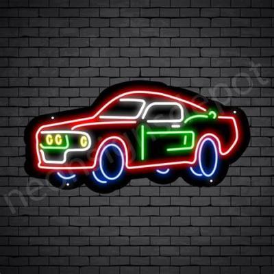 China Shops Top Sell Acrylic Led Car Style LED Neon Sign For Decoration for sale