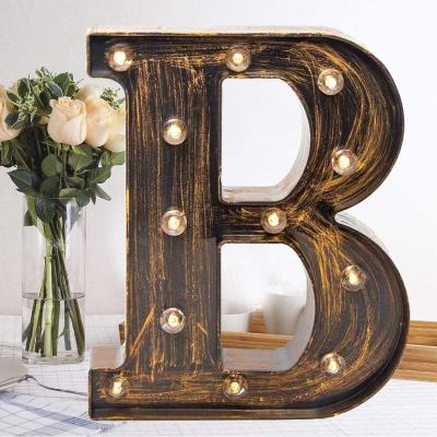 China Eco-friendly Home Decor BAR Sign Vintage Letters Name Signs Illuminated Marquee Letter Sign for sale