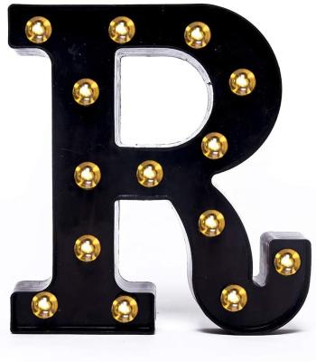 China Eco-friendly Black LED Marquee Free Combination Digital Letter Lights Sign For Decoration for sale