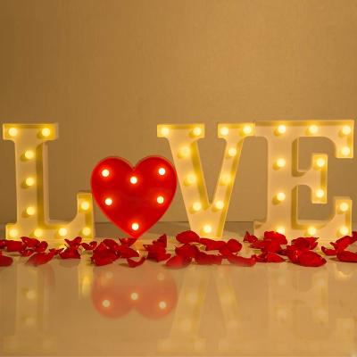 China Eco-Friendly LED Lights Battery Operated Led Marquee Sign Heart Lights For Romantic Nights for sale