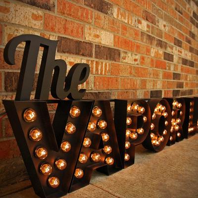 China Eco - Friendly Wholesale Large LED Lights Metal Marquee Letters Sign for sale