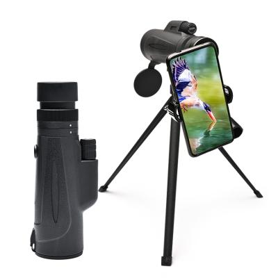 China Outdoor Activities Binacular Telescope 8X-24X Black High Resolution Zoom Spotting Scope Monocular With Tropid Smartphone for sale