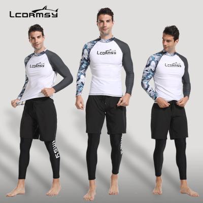 China Custom Long Sleeve Sublimated Printed Men's UV Rash Protector Men's Rash Guard Rash Shirt for sale