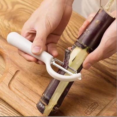 China Kitchen Viable Instruments Cutter Multifunctional Rotary Potato Peeler Manual Fruit Vegetable Peeler With Long Handle for sale