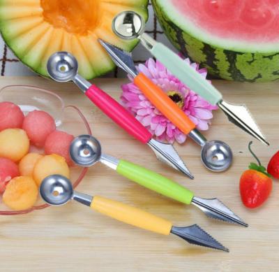 China Viable Stainless Fruit Cutter Fruit Cutter Fruit Maker Ball Scooper Melon Wholesales Vegetable Tool for sale