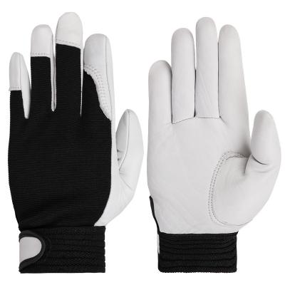 China Leather Garden Work Gloves Men Women Wear-Resistance Sheepskin Work Glove For Construction Industrial Gardening for sale