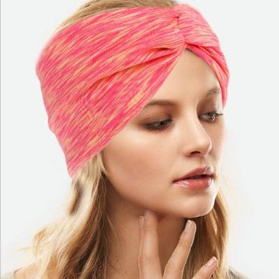 China 2020 Fashion Hair Band Twist Hair Bands For Women Outdoor Sport Headband Breathable Yoga Running Wide Turban Headwrap Girls Hair Accessories for sale