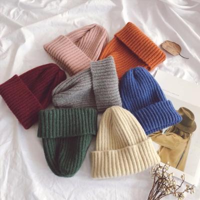 China All-match Autumn Cute Toddler Kids Girls COMMON &Boys Winter Baby Hats Warm Knitted Beanie Caps 11 Colors for sale