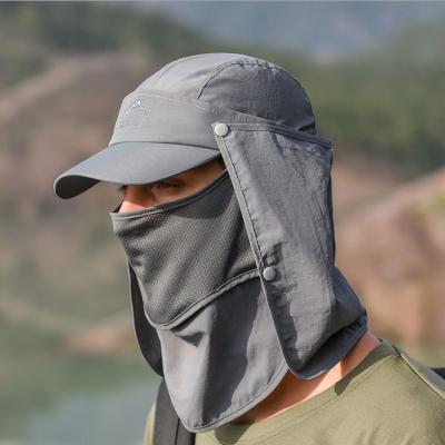 China 9071 Dobby UV Visor Hat Outdoor Fishing Men Sun Protection Hat Summer Quick-drying Baseball Cap Men's Hat for sale