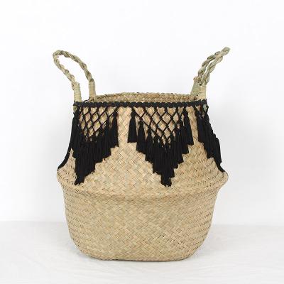 China Nordic Minimalist Large Natural Rattan Laundry Basket Bra Wicker Folding Dirty Storage Clothes Laundry Basket for sale