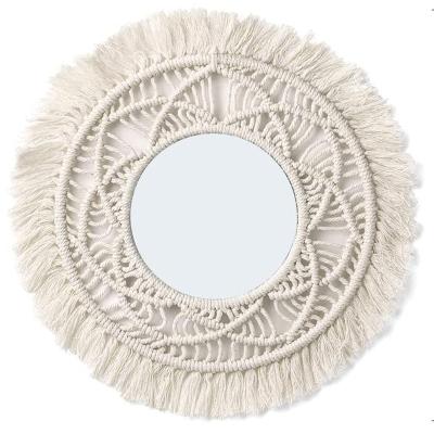 China Minimalist Indian Wall Mirrors Decoration Wall Tapestry Circle Wall Decor Makeup Mirror for sale