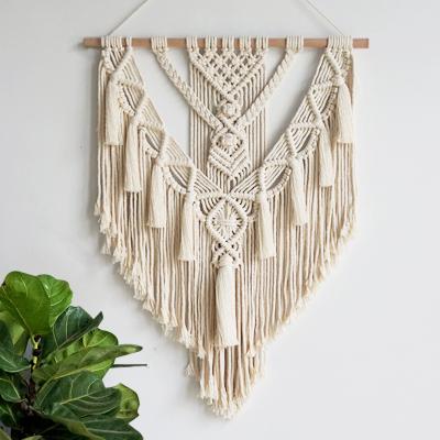 China Bohemian Chic Woven Living Room Art Home Decor For Bedroom Macrame Wall Hanging Bohemian Macrame Wall Hanging Tapestry for sale