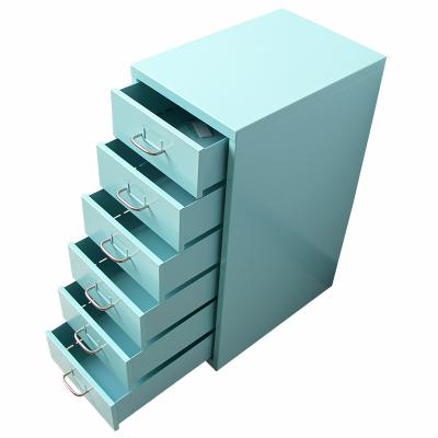 China Movable Under Desk 6 Drawer Modern Steel Collection Cabinet for sale