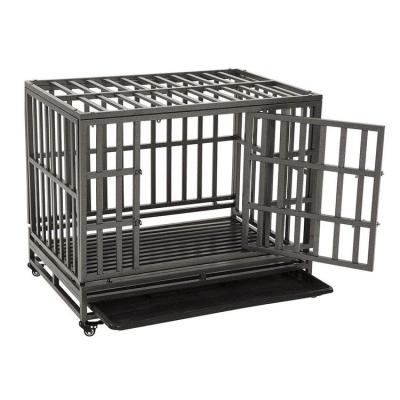 China Factory Direct Selling Tube Strong Breathable Heavy Duty Square Dog Crate Stackable Dog Crate With Wheels for sale