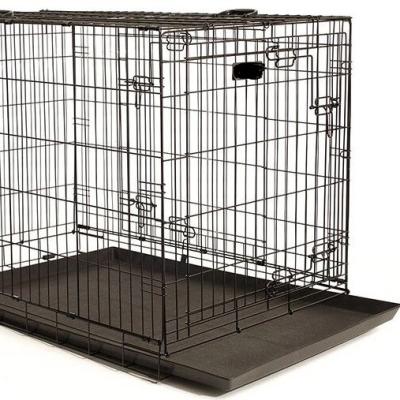 China Hot Selling Breathable Metal Wire House Floor Dog Cage Strong Durable Metal Collapsible Collapsible Crates For Dog With Handle And Lock for sale