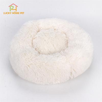 China Removable Bed Cover Anti Worry Soft Pet, Fuzzy Calming Pet Luxury Pets Plush Dog Bed For Dogs And Cats for sale