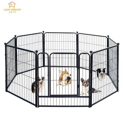 China 8 12 Wholesale Viable 16 Panel Foldable Luxury Fence Dog Playpen Modular Kennel Short Fence Barrier Panels For Sale for sale