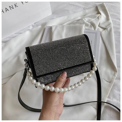 China High Quallity 2023 New Korean Fashion Simple Diamond Casual Personality Foreign Style Chain Sling Bag for men men's messenger bags for sale