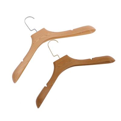 China Simple Plastic suit hanger space saving non-slip wood imitate hangers for cloths for sale