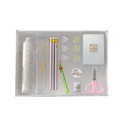 China Promotional gift Gason 2019 office kit stationery set cheap set eco boxed office stationery set for kids for sale