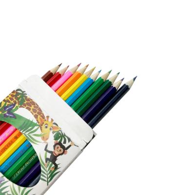 China Rainbow 12pcs 7inch Lovely School Pencil Board Colored Pencil Stationery Set For Kids for sale