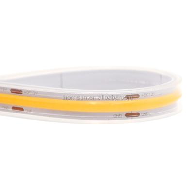 China Theme park 10w fcob waterproof flexible led strip light 384leds/m warm white led strip for sale