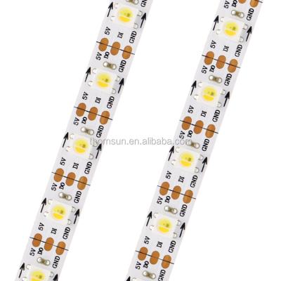 China Desktop 60leds per meter sk6812 WS2812b DC5V 5v sk6812 wwa led digital strip light for sale