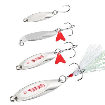 China Wholesale Outdoor 3.5g 80g Saltwater Fishing Lure Fishing Activity Baits Spinners Fishing Tackle Spoon Spinners Fishing Lures Metal Spoon for sale