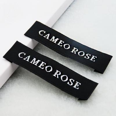 China Wholesale GARMENT Design Printing Own Brand Logo Woven Labels Clothing Custom for sale