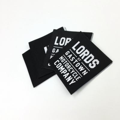 China Sustainable Direct Actory Center Fold Custom Apparel Woven Labels Neck Tags for sale