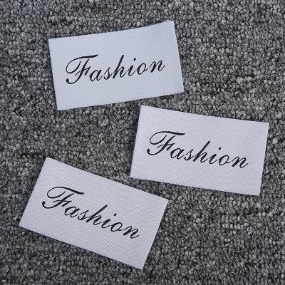 China Sustainable Garment Woven Care Label Silk Screen Clothing Labels Custom Silk Printing Labels for sale