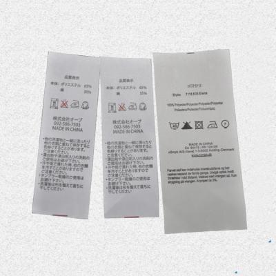 China Viable Custom Design Label Printing For Clothes Fabric Printed Label for sale