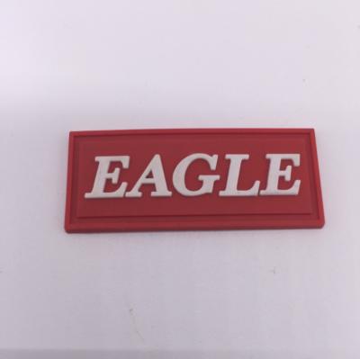 China Viable Custom Rubber Logo PVC Patches For Bags And Garments for sale