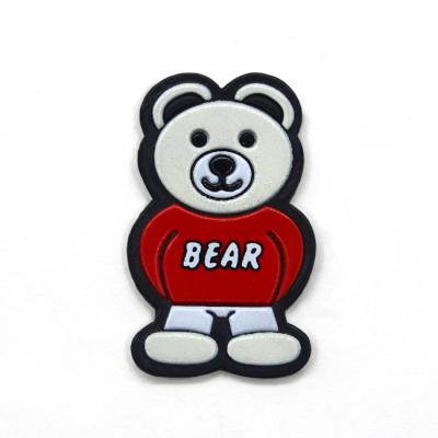 China Viable Custom Fashion Brand Logo Leather PU Label And Patches For Jeans for sale