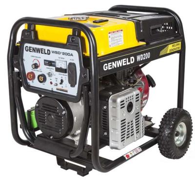 China CA diesel portátil 6.5Kw de Generator WD200A 200A del soldador de GENWELD de potencia de salida en venta