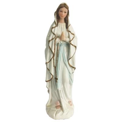 China Europe Crafts Of Mary Sculpture Lourdes Statue Religious 5 Inch Resin Virgin Figurine for sale