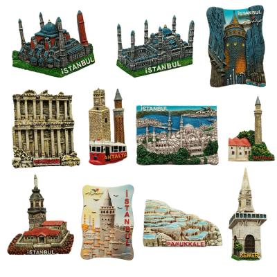 China Shape Customized Resin Souvenir Fridge Magnet Turkey Business Promotion Gift for sale