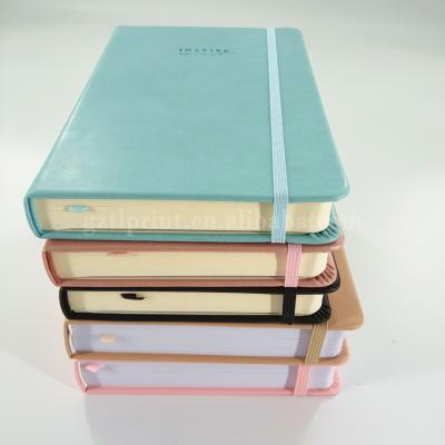 China paper & Popular Cardboard Notebook / Diary / Planner Printing With PU Leather Cover China Printers for sale