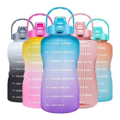 China Large Capacity Viable Water Bottle 1 Gallon Time Marker Fitness Sports Motivational Water Bottle For Outdoor Lovers for sale