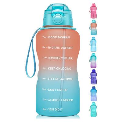 China Sustainable Sports Water Bottles 1 Gallon Water Bottle Gym Bottles Printed Motivational Bags Time Marker for sale