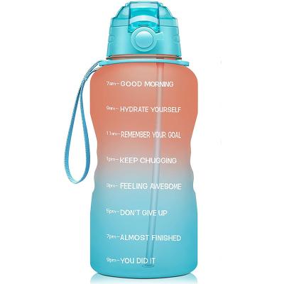 China Sustainable 1 Gallon BPA Tritan 64oz Free Motivational Plastic Water Bottles Sport And Half Gallon Water Bottle for sale