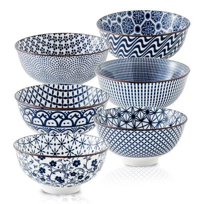 China Sustainable Hot Selling Dinnerware Ceramic Rice Bowl With High Quality Bowls Set For Kitchen for sale