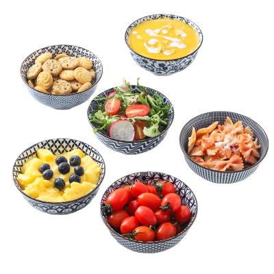 China Sustainable Ceramic Dinnerware Set High Quality Kitchen Ceramic Rice Bowl Set for sale