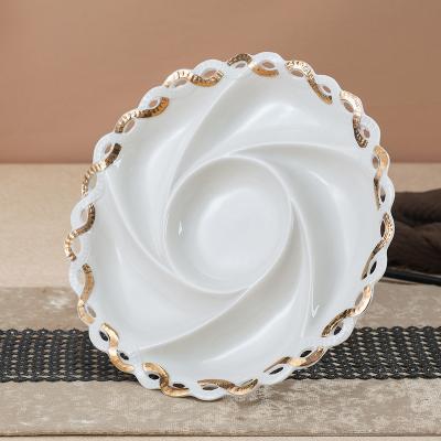 China Sustainable High Quality Decoration Ceramic Plate Fruit Tray Luxury Dessert Fruit Plate For Restaurant for sale